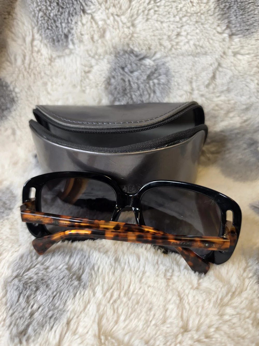 Alexander McQueen Black Oversized Women's Sunglasses